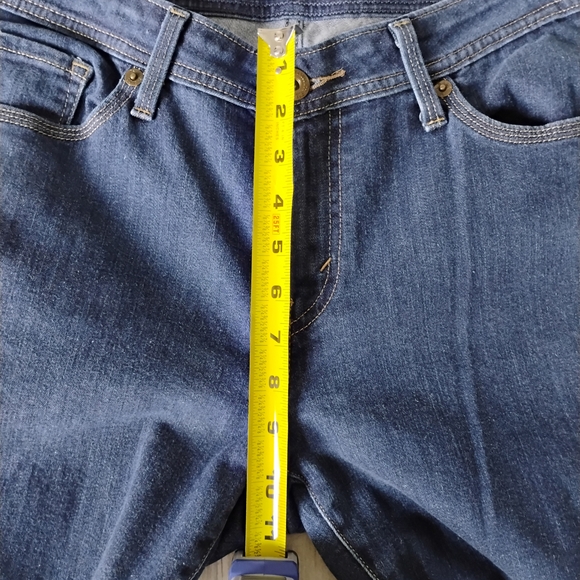 Levi's Classic Blue Denim with Brown Patch Curvy 529 Skinny Leg Sz 12M - Picture 8 of 14